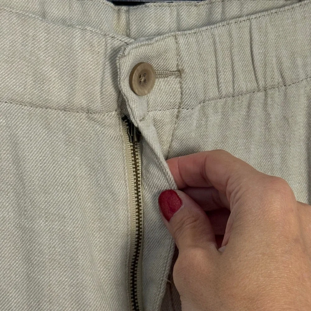 Tommy Bahama Linen Blend Casual Pants Mens XL Beige Resortwear Beach Coastal
